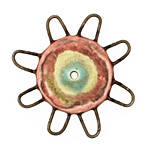Jangles Ceramic Pink, Sand, Robin's Egg Pinwheel 43-49mm