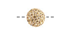 Light Peach Pave (w/ Preciosa Crystals) Round 12mm