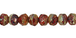 Czech Glass Wine Country Fire Polished Rondelle 6x9mm