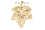 Ezel Findings Gold (plated) Fancy Maple Leaf Link 28x23mm