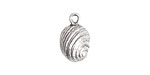 Nunn Design Antique Silver (plated) Snail Charm 10x16mm