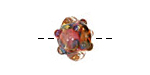 Grace Lampwork Multi-Color Rondelle 9x14mm