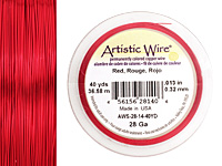 Artistic Wire Red 28 gauge, 40 yards