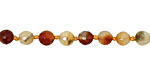 Honey Tourmilated Quartz Faceted Round 6mm