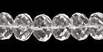 Rock Crystal Faceted Rondelle 10x14mm