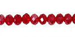 Garnet Crystal Faceted Rondelle 8mm