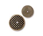 TierraCast Antique Brass (plated) Woven Disk 18mm