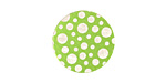 Lillypilly Lime Green Scattered Dots Anodized Aluminum Disc 19mm, 24 gauge