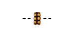 TierraCast Antique Gold (plated) Large Hole Beaded Heishi 5x9mm