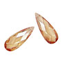 Champagne Faceted Flat Teardrop 7x18mm