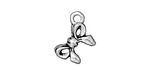 TierraCast Antique Silver (plated) Bow Charm 11x17mm