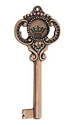 Nunn Design Antique Copper (plated) Large Key Pendant 73x31mm