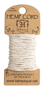 White Hemp Twine 20 lb, 20 ft