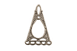 Stampt Antique Pewter (plated) Triangular Framed Chandelier Drop 18x28mm