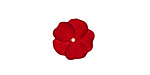 Matte Ruby Lucite Buttercup Flower 4x14mm
