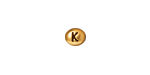 TierraCast Antique Gold (plated) Alphabet Bead "K" 7x6mm