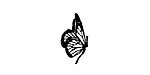 Fairy Butterfly Mini Rubber Stamp 10x17mm