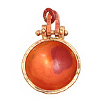 Patricia Healey Copper Plain Dome Bezel Pendant 29x43mm