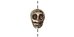 Golden Pyrite (silver tone) Skull 12x10mm