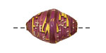African Paper (purple, pink w/yellow) Rice 24-26x16-17mm