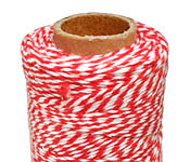 Red/White Bakers Twine 2 ply, 410 ft