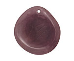 Tagua Nut Violet Groovy Slice 25-35x30-42mm
