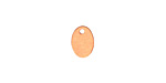 Copper Oval Blank Charm 7x10mm