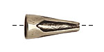 Saki White Bronze Textured Window Cone 27x12mm