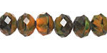 Rustic Stew Crystal Faceted Rondelle 8mm