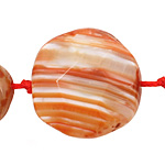 Red Line Agate Faceted Flat Freeform Slab 29-38x22-35mm