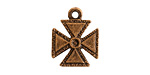 Nunn Design Antique Gold (plated) Patee Cross Charm 16x20mm