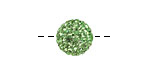 Peridot Pave (w/ Preciosa Crystals) Round 12mm