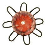 Jangles Ceramic Pink, Red Pinwheel 43-49mm