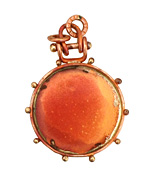Patricia Healey Copper Dotted Round Bezel 34x50mm