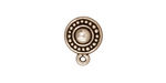 TierraCast Antique Silver (plated) Beaded Ear Post 11x15mm