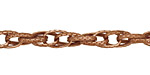 Antique Copper (plated) Patterned Interlocking Oval Chain