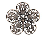 Stampt Antique Pewter (plated) Wild Rose Filigree 35mm