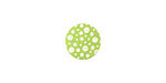 Lillypilly Lime Green Scattered Dots Anodized Aluminum Disc 11mm, 24 gauge