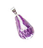Lilac Faceted Teardrop w/ hook 12x20mm