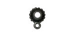 TierraCast Gunmetal Beaded Crown Euro Bail 7x15mm