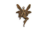Vintaj Natural Brass Whimsical Nouveau Fairy Charm 17x25mm