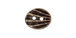 TierraCast Antique Brass (plated) Oval Shell Button 17x14mm