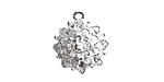 Nunn Design Sterling Silver (plated) Mum Flower Charm 17x19mm