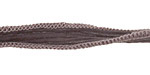 June Gloom w/ Gray Edges Hand Dyed 100% Silk Ribbon 1/2"