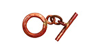 Patricia Healey Copper Small Plain Toggle 13x17mm, 17mm bar