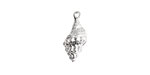 Nunn Design Sterling Silver (plated) Trumpet Shell Charm 9x21mm