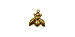 Stampt Antique Gold (plated) Honey Bee Charm 12mm