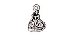 TierraCast Antique Silver (plated) Princess Charm 13x19mm