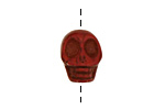 Red Magnesite Skull 17-18x14mm