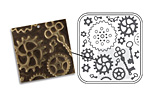 Vintaj DecoEmboss Die Steampunk Parts 2 3/8"x2 5/8"